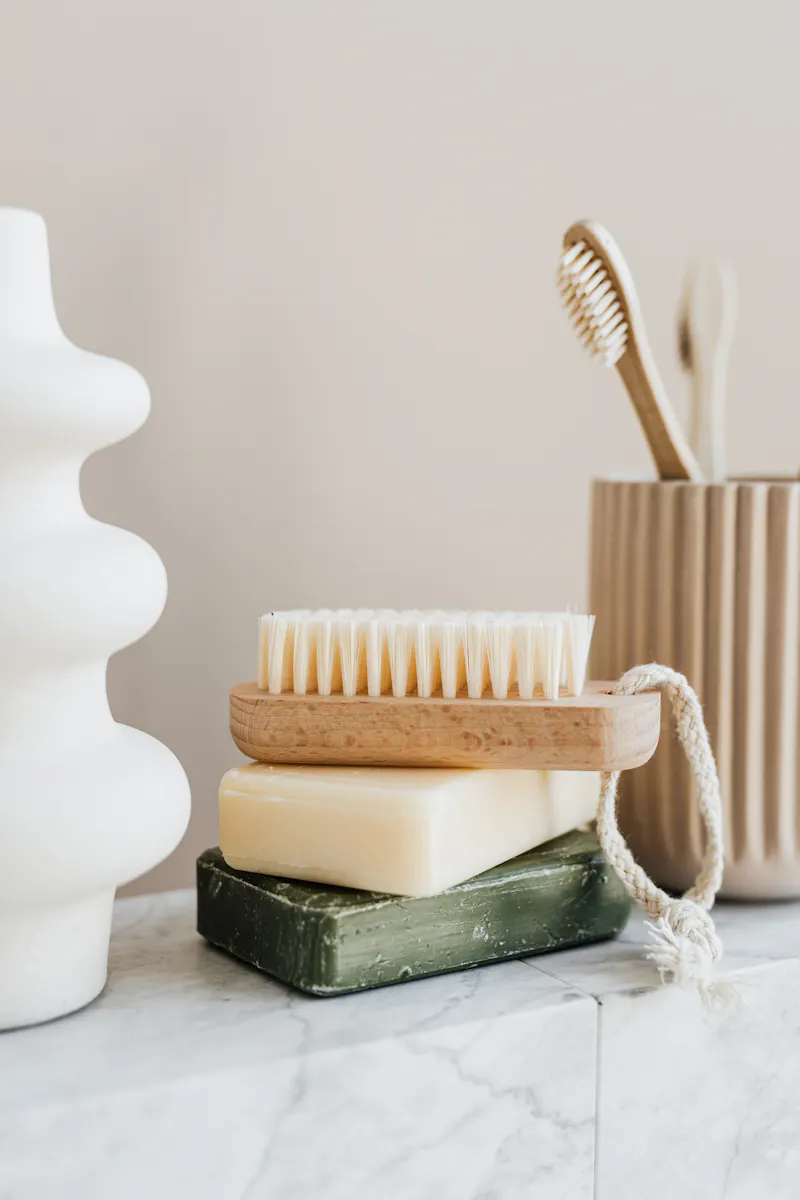 Stilleven van clean ingrediënten in Mirae rituelen